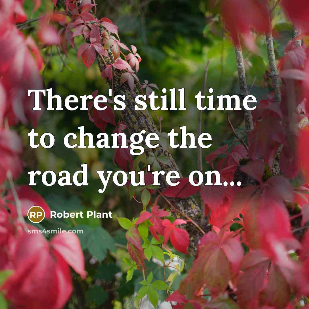 “There's still time to change the road you're on...…” quote by Robert Plant