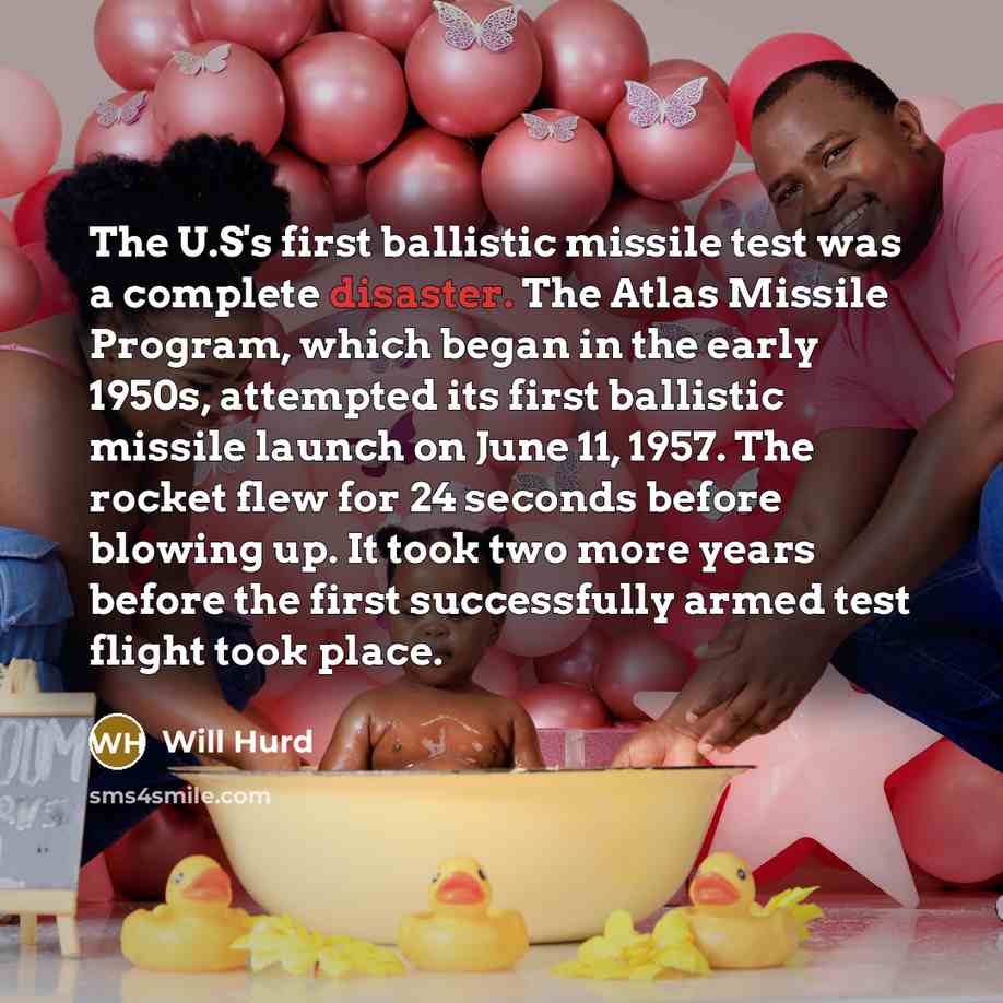 “The U.S's first ballistic missile test was a complete disaster.…” quote by Will Hurd