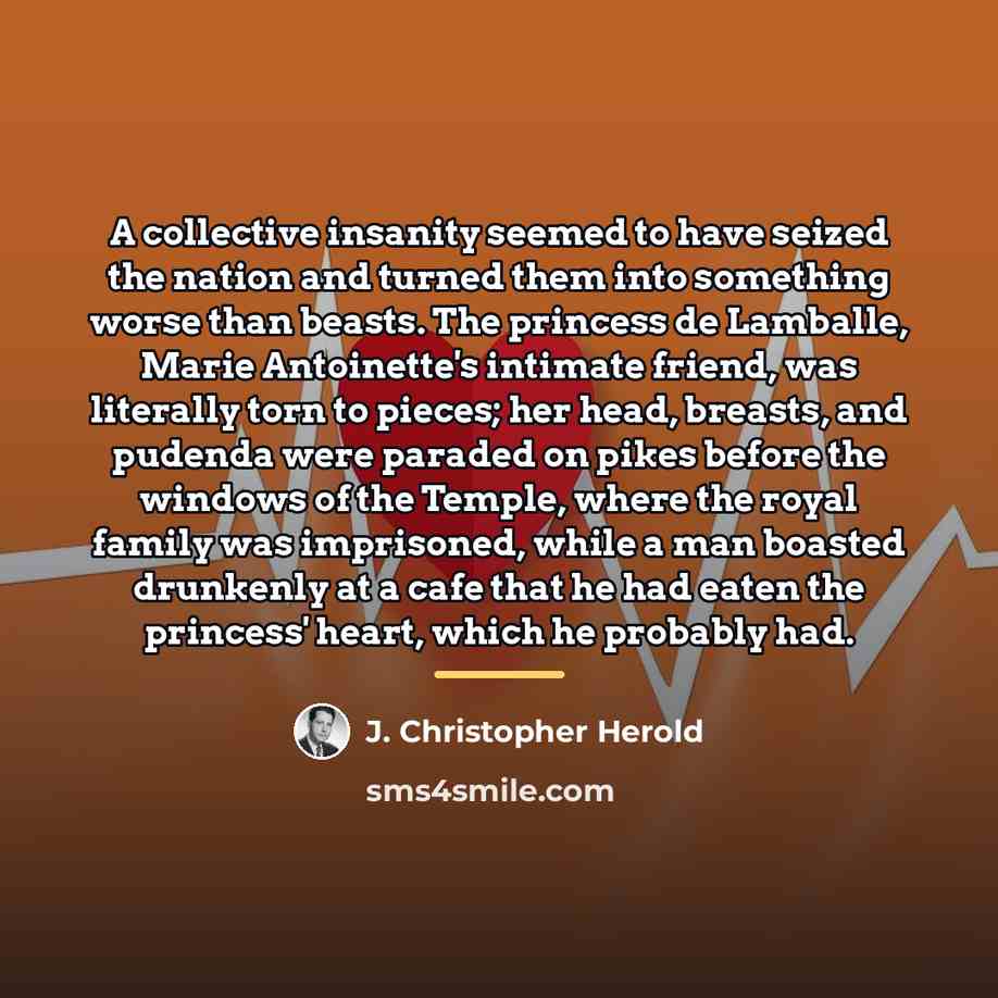 “A collective insanity seemed to have seized the nation and…” quote by J. Christopher Herold