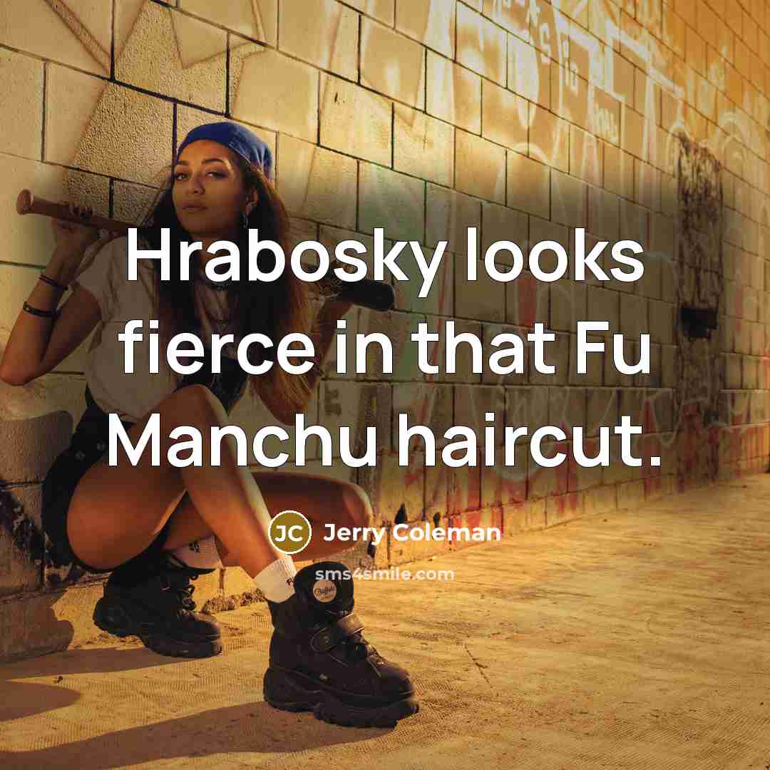 “Hrabosky looks fierce in that Fu Manchu haircut.…” quote by Jerry Coleman