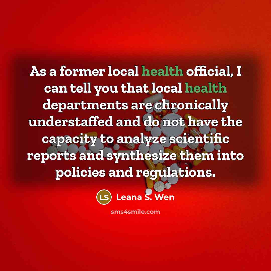 “As a former local health official, I can tell you…” quote by Leana S. Wen