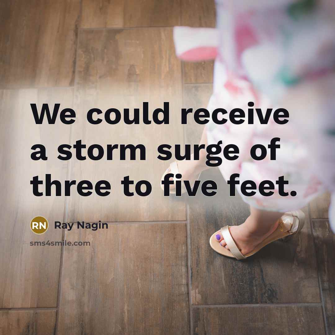 “We could receive a storm surge of three to five…” quote by Ray Nagin