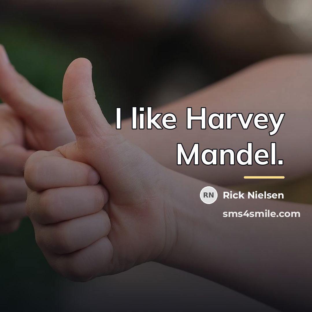 “I like Harvey Mandel.…” quote by Rick Nielsen