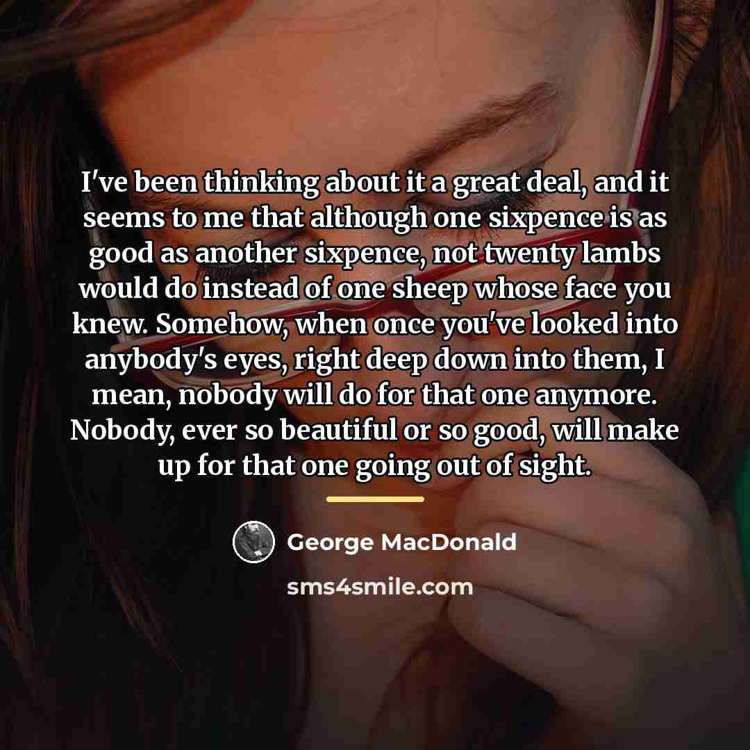 “I've been thinking about it a great deal, and it…” quote by George MacDonald