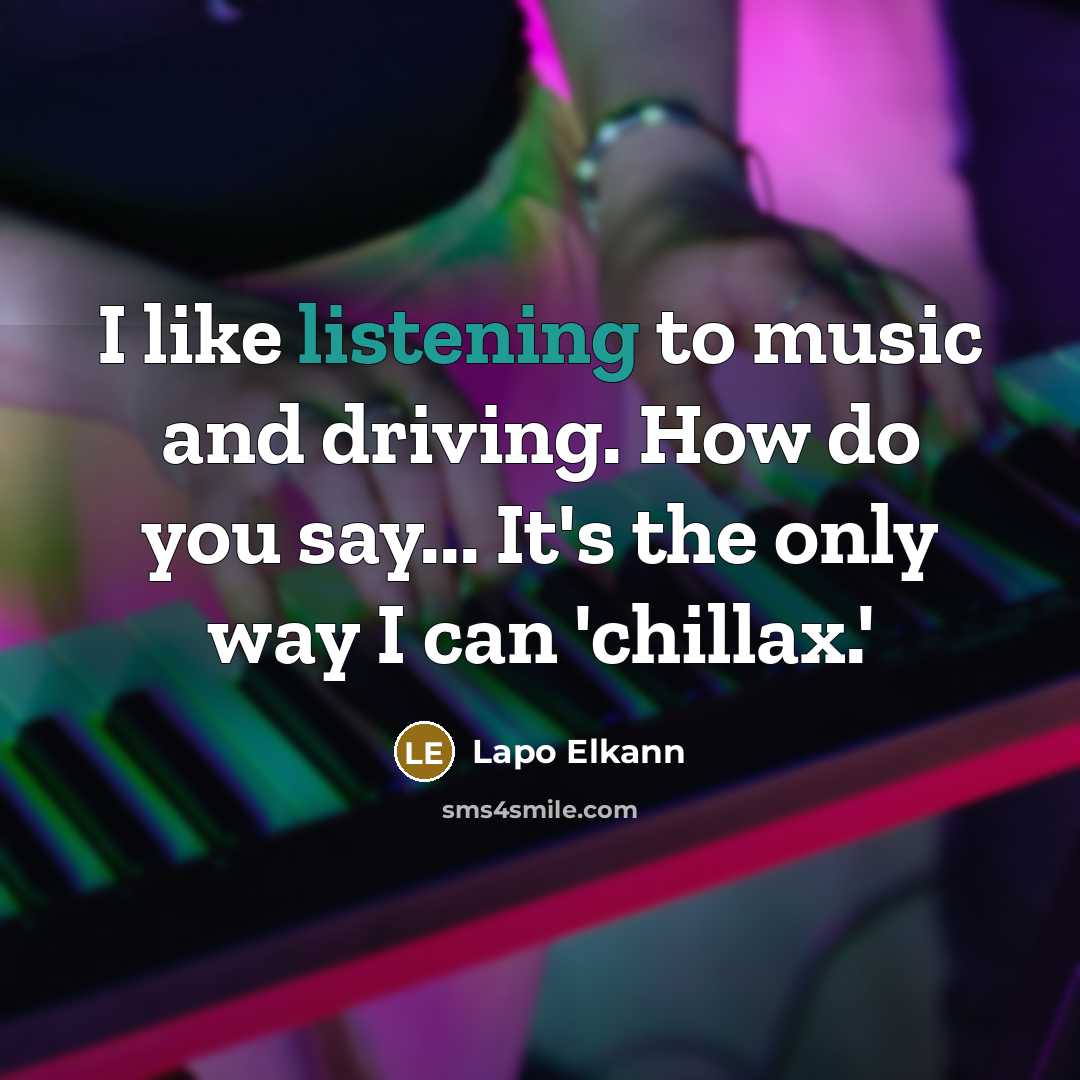 “I like listening to music and driving. How do you…” quote by Lapo Elkann