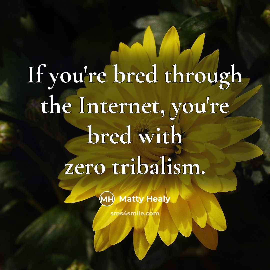 “If you're bred through the Internet, you're bred with zero…” quote by Matty Healy