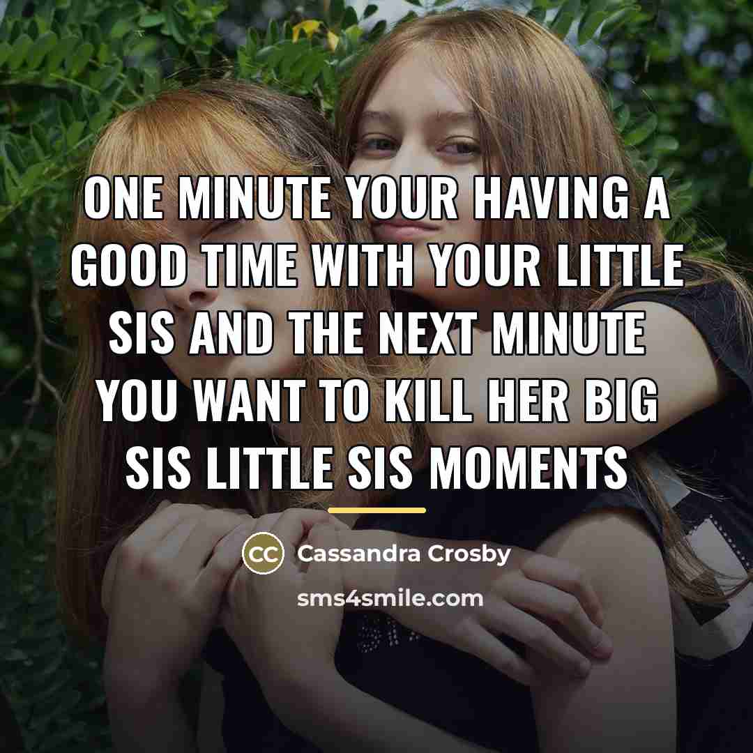 “One minute your having a good time with your little…” quote by Cassandra Crosby