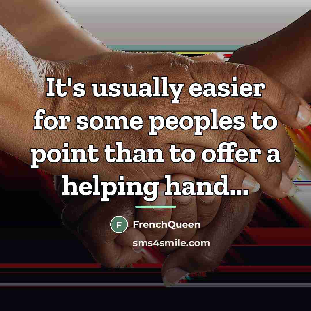 “It's usually easier for some peoples to point than to…” quote by Frenchqueen