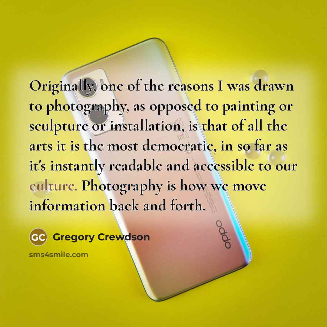 “Originally, one of the reasons I was drawn to photography,…” quote by Gregory Crewdson