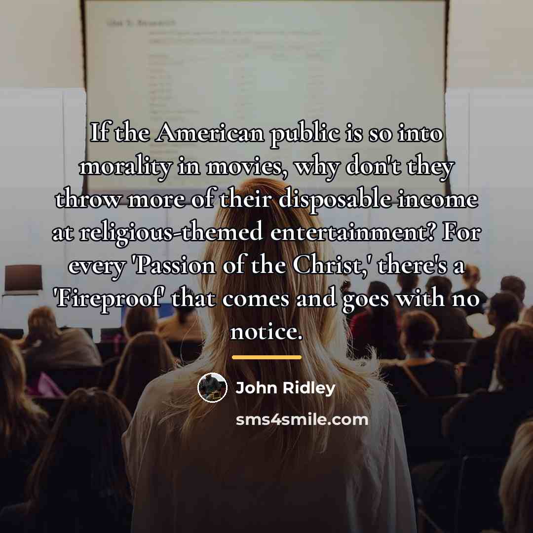 “If the American public is so into morality in movies,…” quote by John Ridley