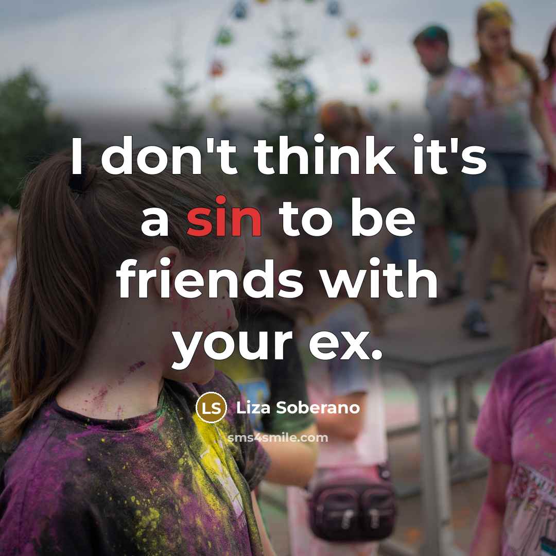 “I don't think it's a sin to be friends with…” quote by Liza Soberano