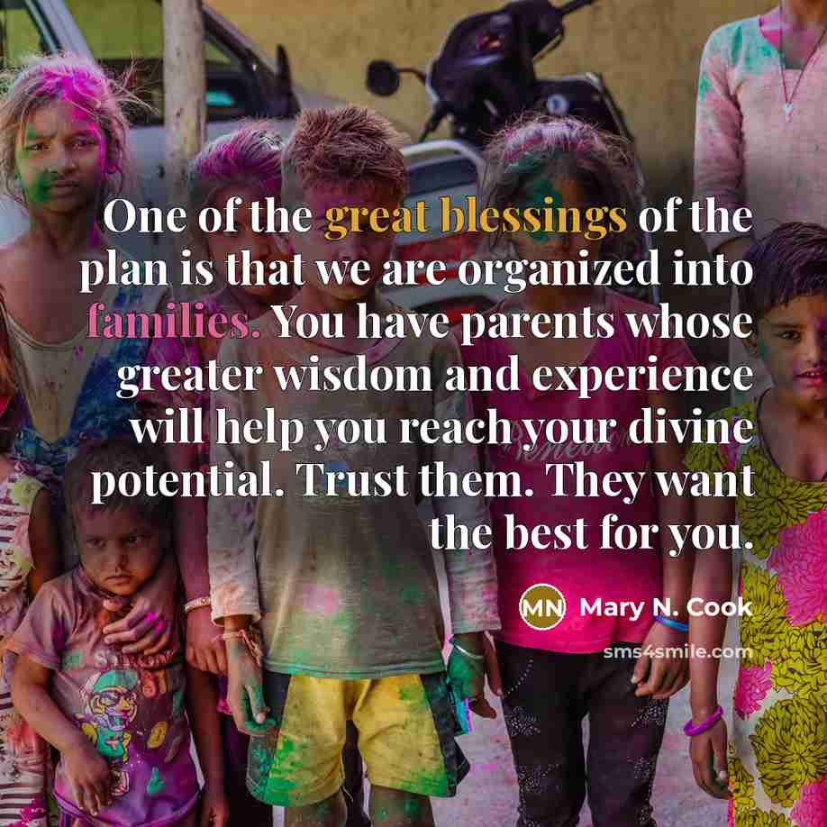 “One of the great blessings of the plan is that…” quote by Mary N. Cook