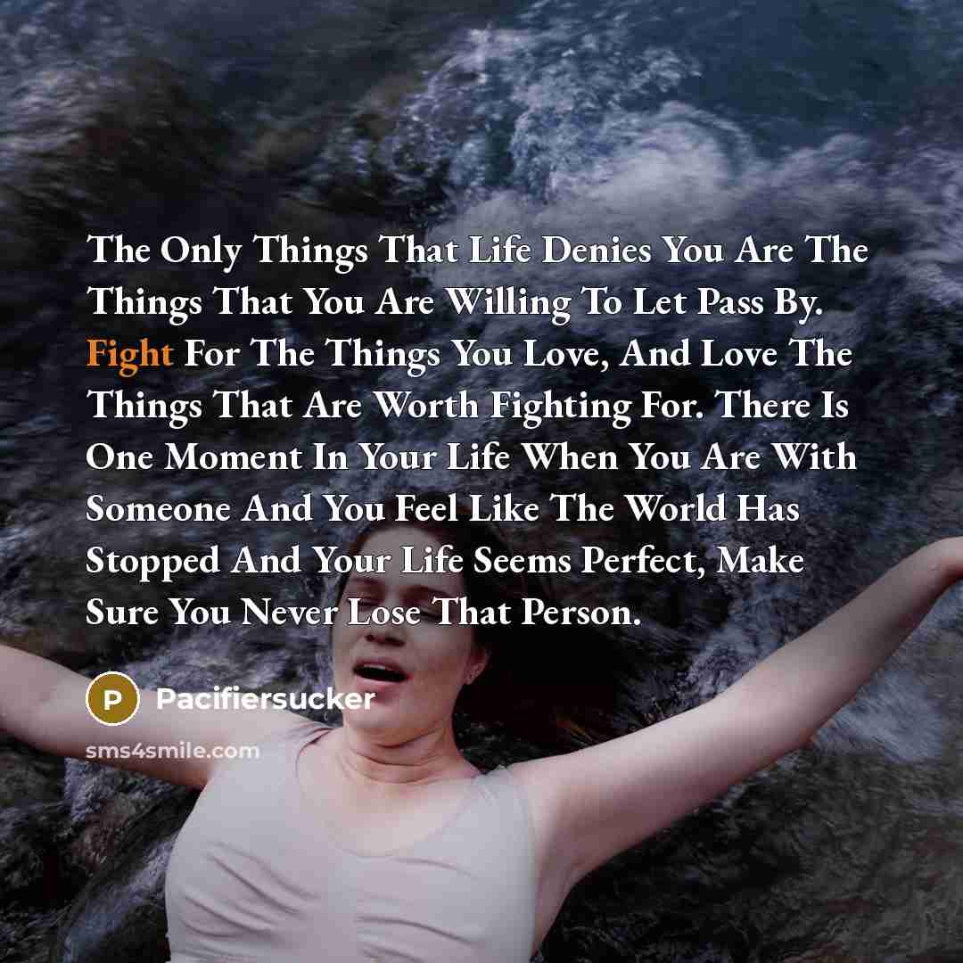 “The Only Things That Life Denies You Are The Things…” quote by Pacifiersucker