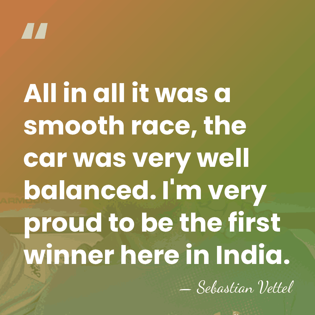 All in all it was a smooth race, the car was very&hellip; - Sebastian Vettel