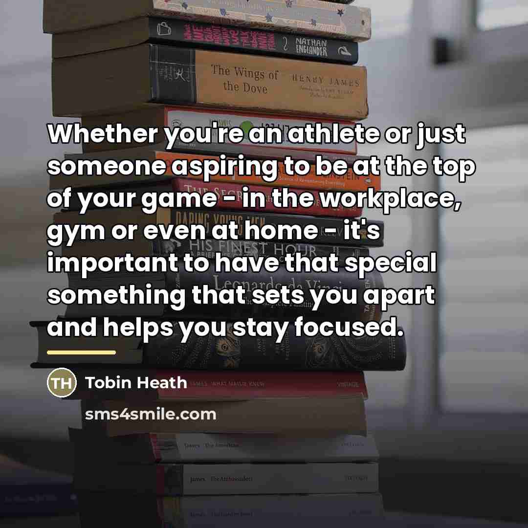 “Whether you're an athlete or just someone aspiring to be…” quote by Tobin Heath
