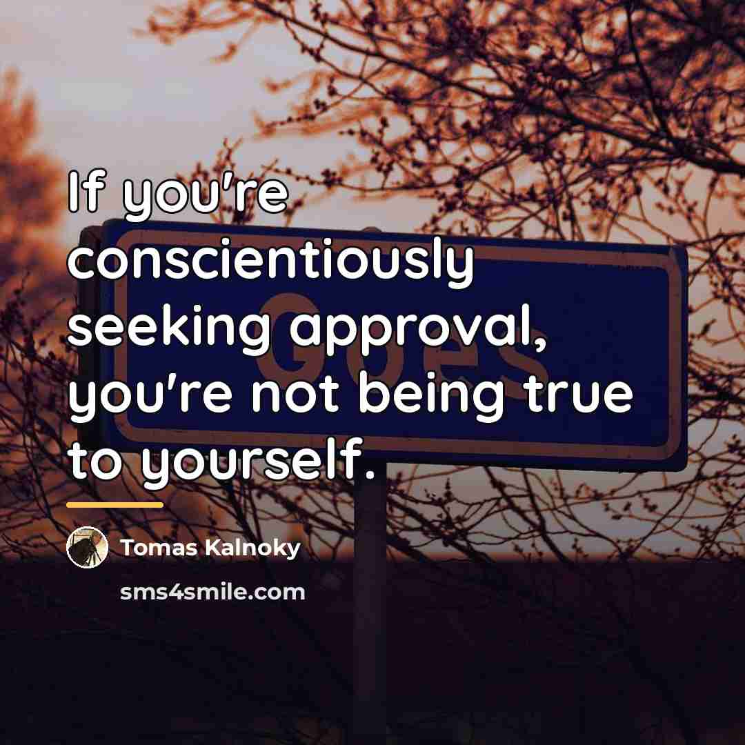 “If you're conscientiously seeking approval, you're not being true to…” quote by Tomas Kalnoky
