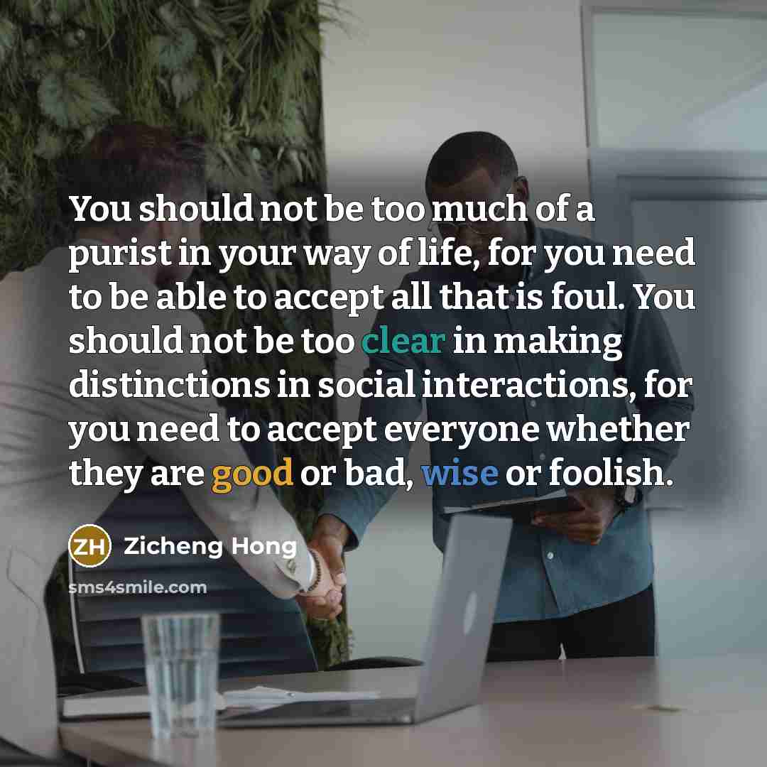 “You should not be too much of a purist in…” quote by Zicheng Hong