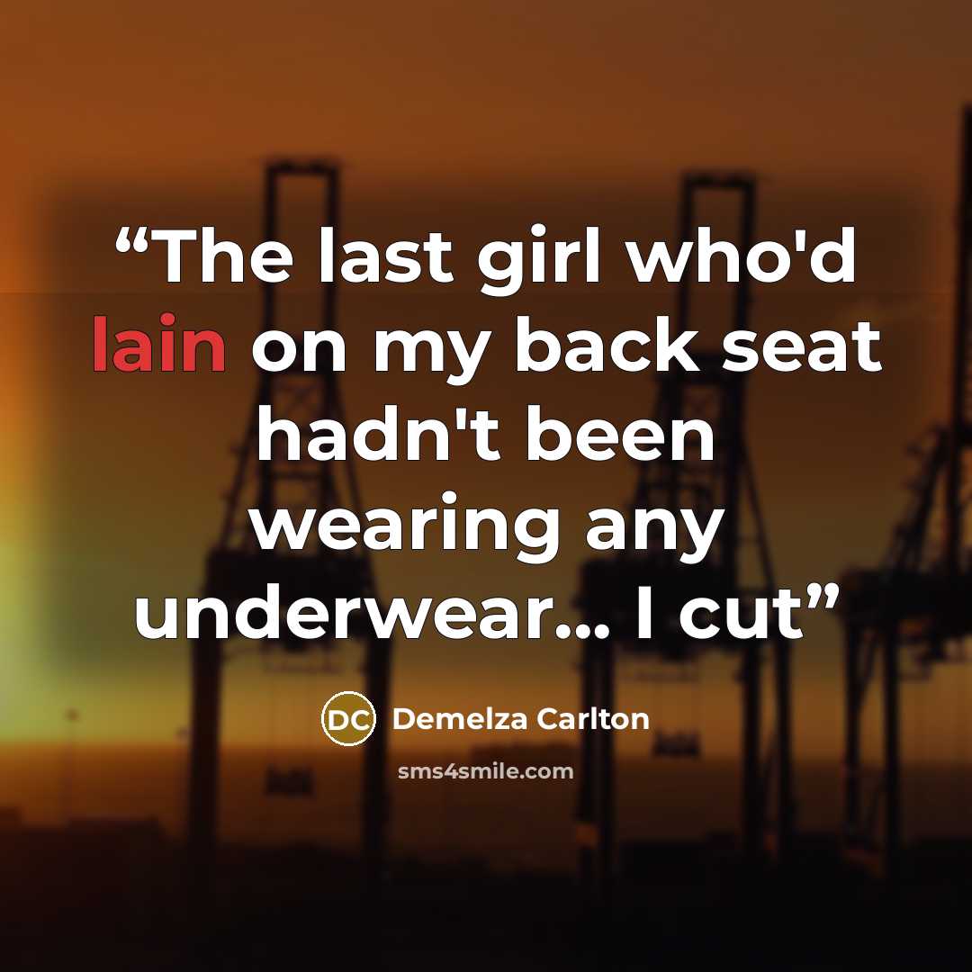 “The last girl who'd lain on my back seat hadn't been wearing any underwear... I cut” quote by Demelza Carlton