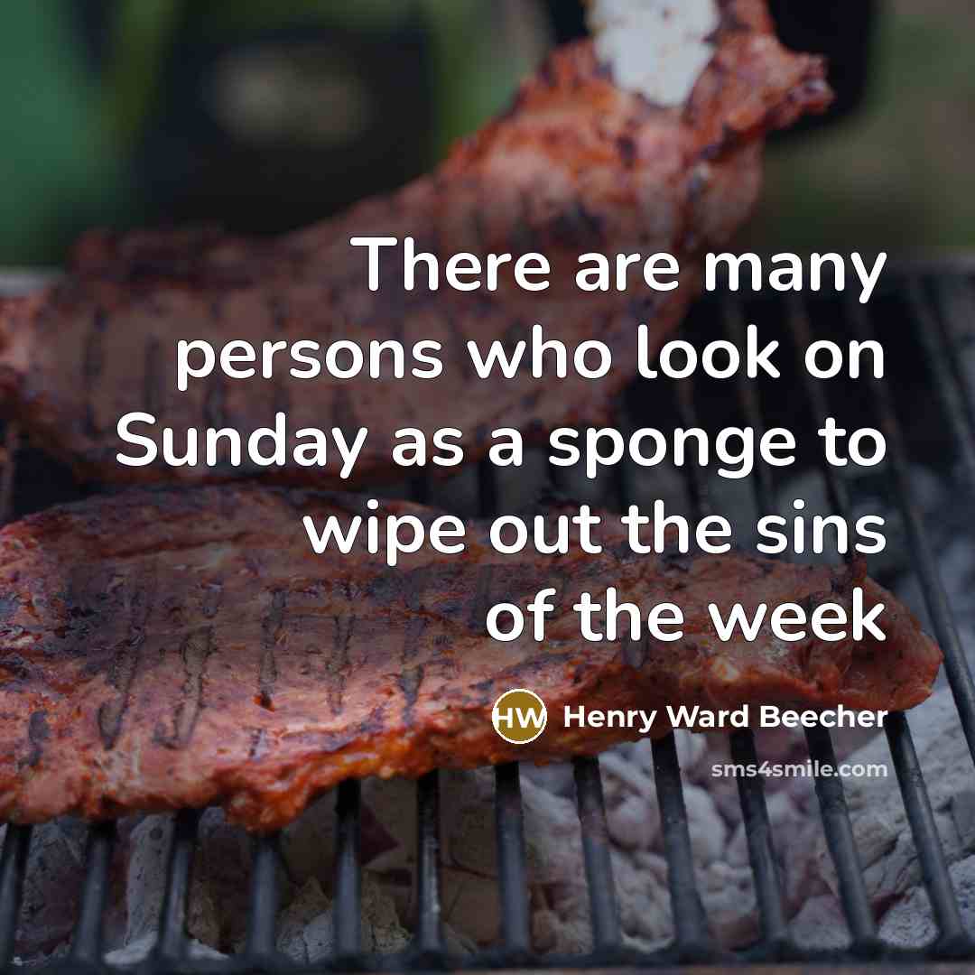 “There are many persons who look on Sunday as a…” quote by Henry Ward Beecher