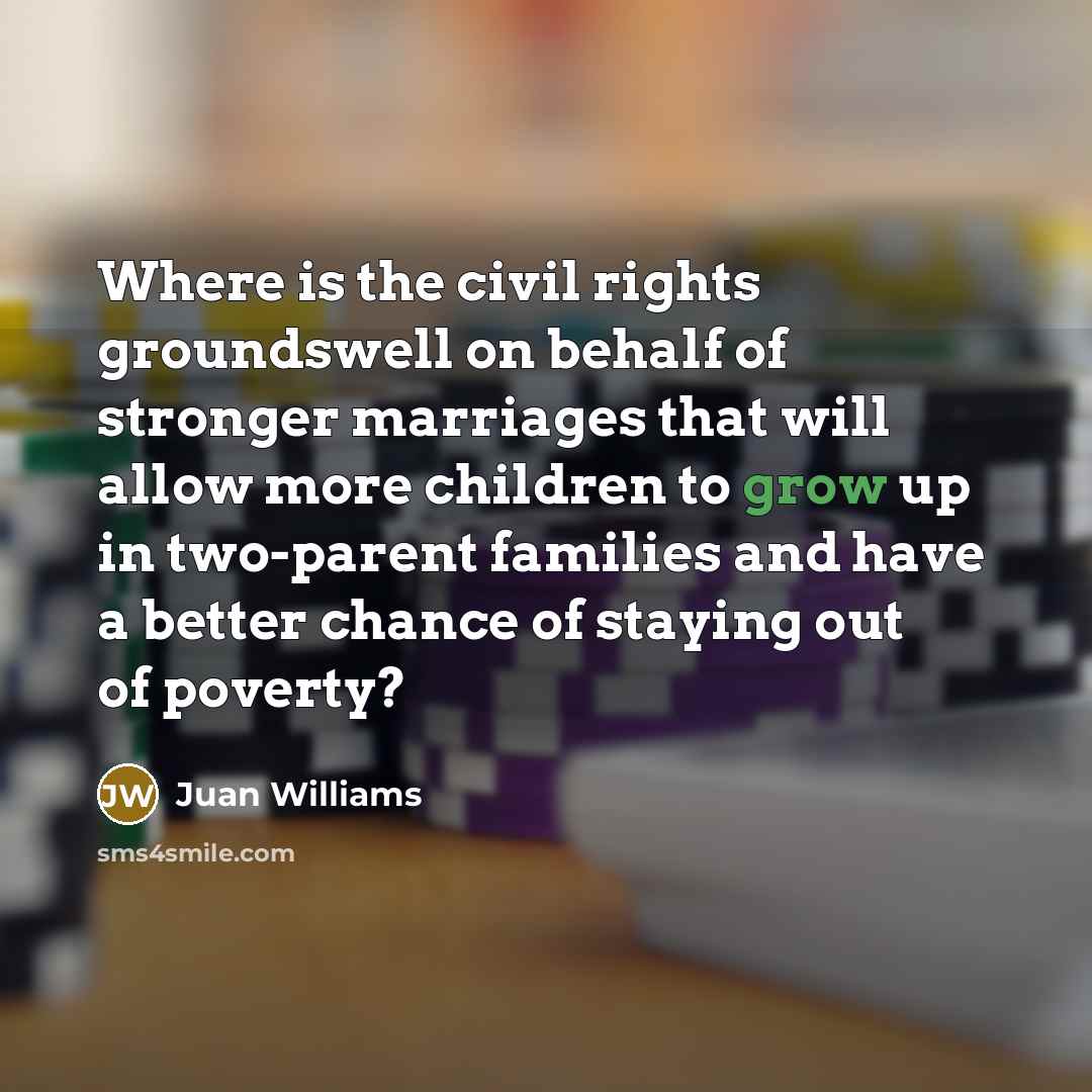 “Where is the civil rights groundswell on behalf of stronger…” quote by Juan Williams