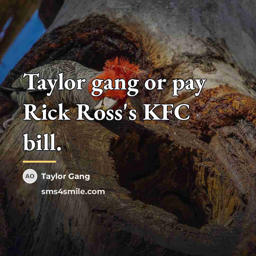 “Taylor gang or pay Rick Ross's KFC bill.…” quote by Taylor Gang