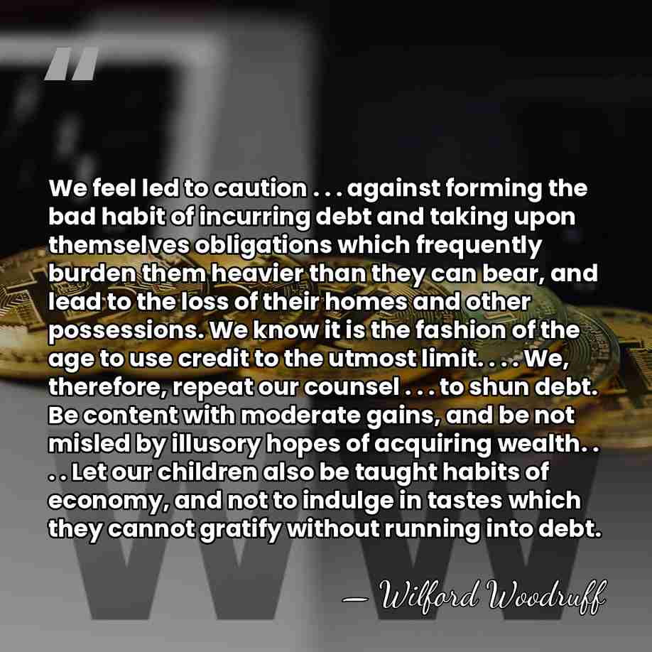 We feel led to caution . . . against forming the bad&hellip; - Wilford Woodruff
