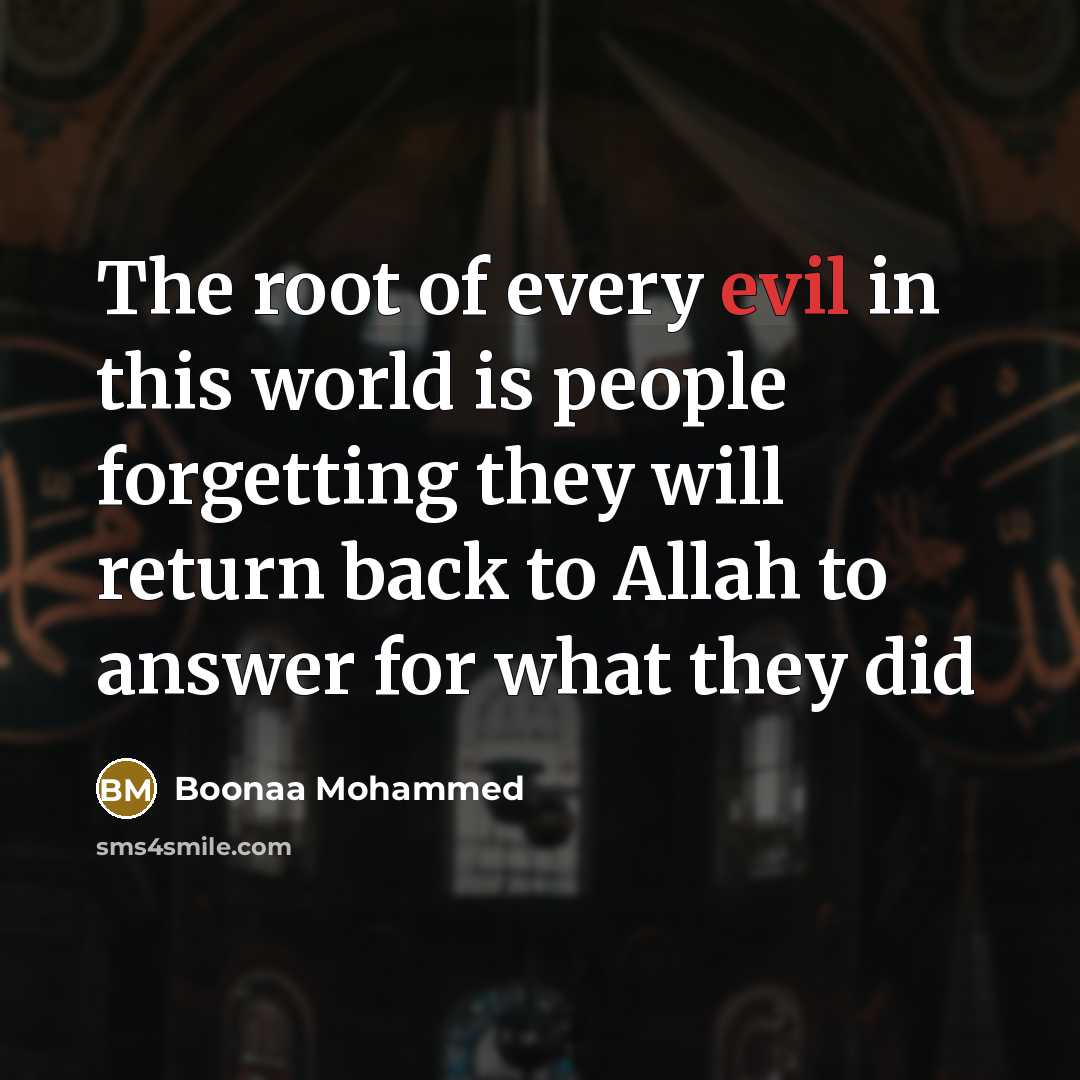 “The root of every evil in this world is people…” quote by Boonaa Mohammed