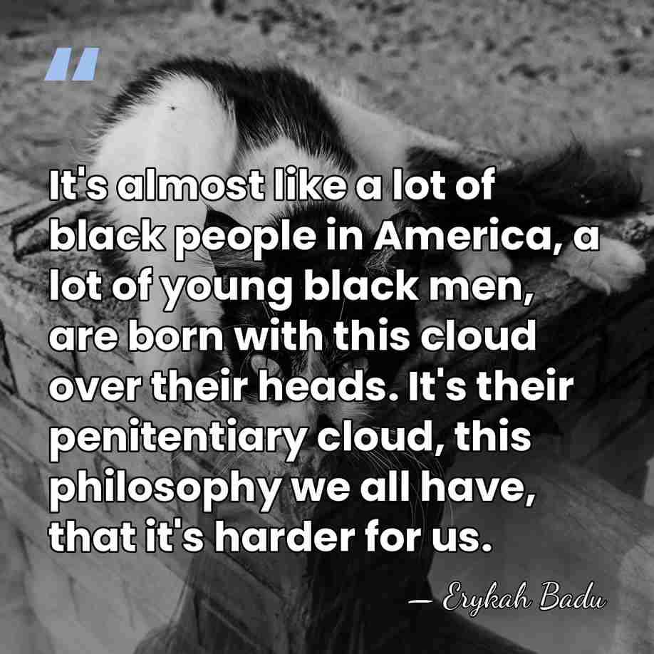 It's almost like a lot of black people in America, a lot&hellip; - Erykah Badu