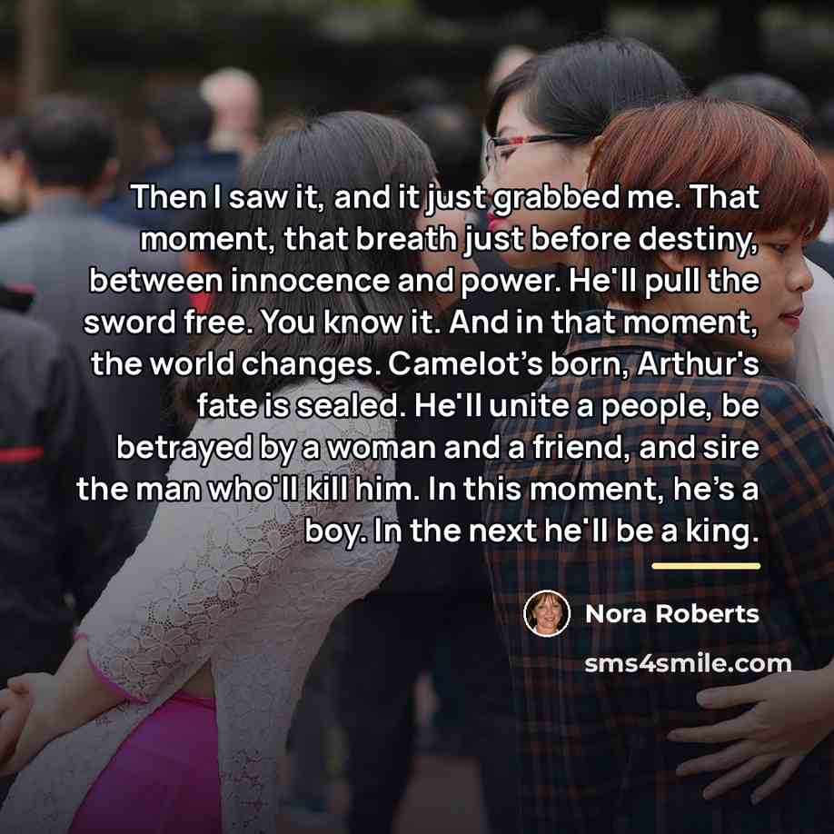 “Then I saw it, and it just grabbed me. That…” quote by Nora Roberts