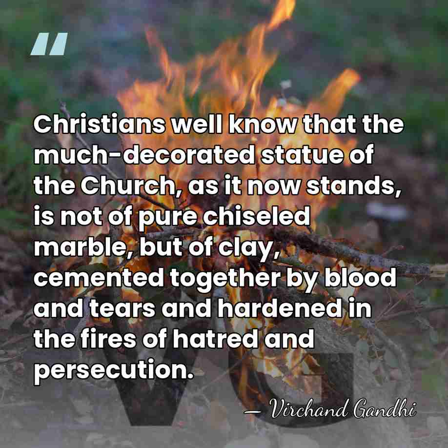 Christians well know that the much-decorated statue of the Church, as it&hellip; - Virchand Gandhi