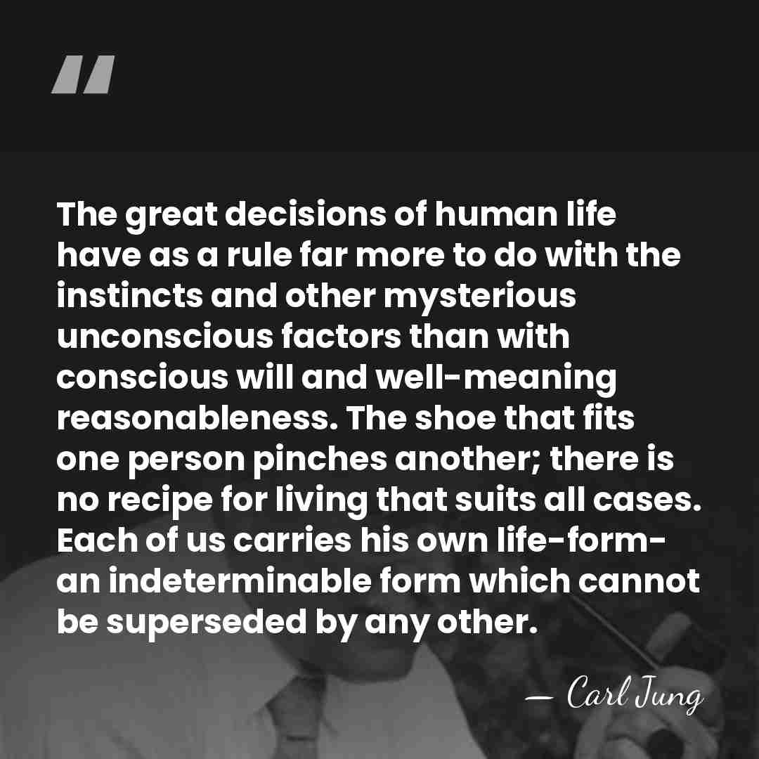 The great decisions of human life have as a rule far more&hellip; - Carl Jung