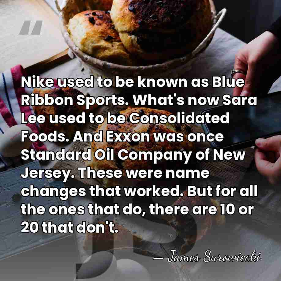 Nike used to be known as Blue Ribbon Sports. What's now Sara&hellip; - James Surowiecki