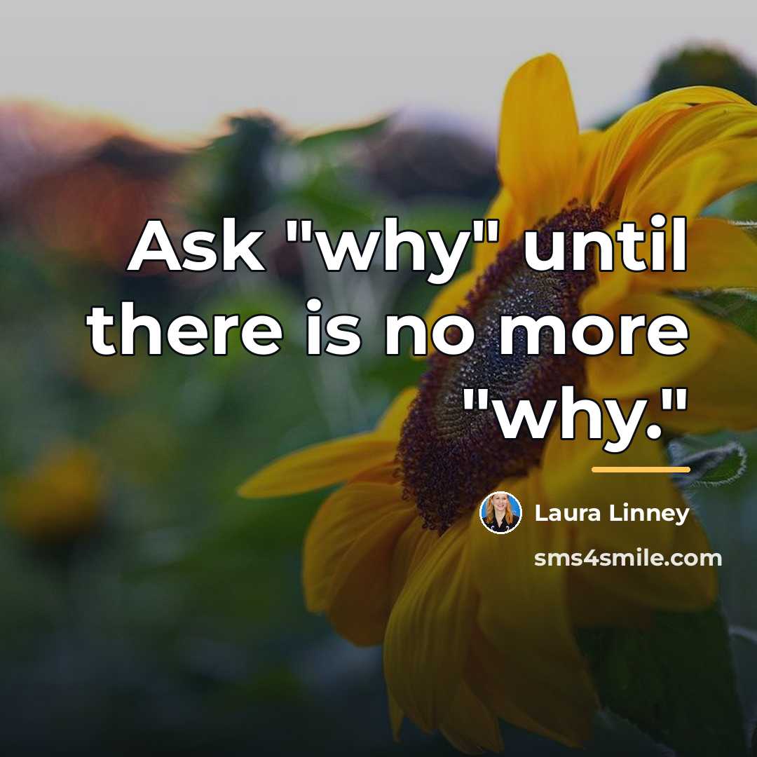 “Ask "why" until there is no more "why."…” quote by Laura Linney