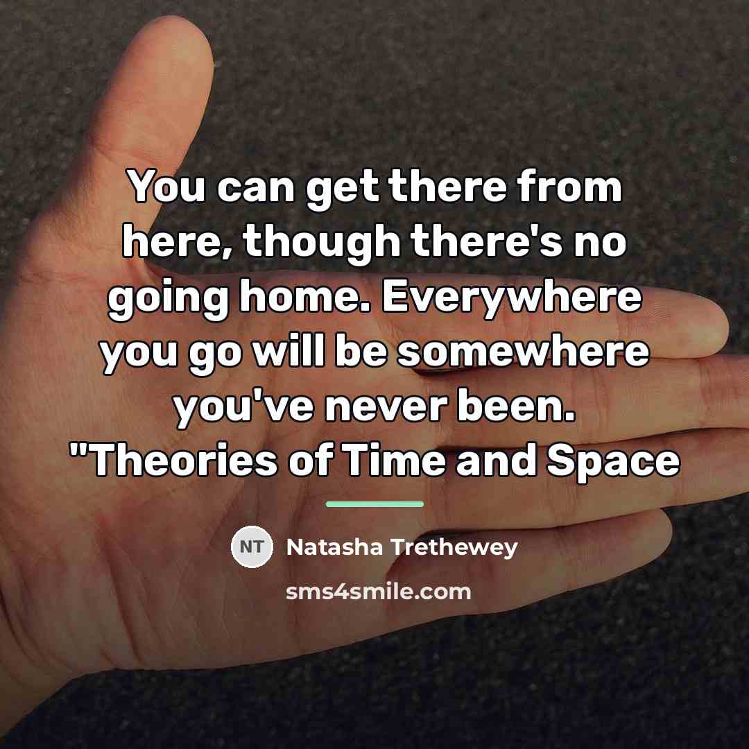 “You can get there from here, though there's no going…” quote by Natasha Trethewey