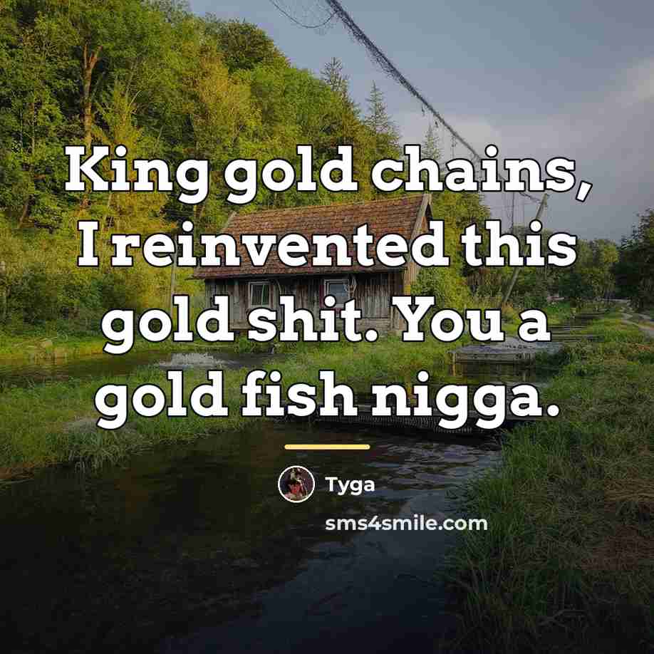 “King gold chains, I reinvented this gold shit. You a…” quote by Tyga