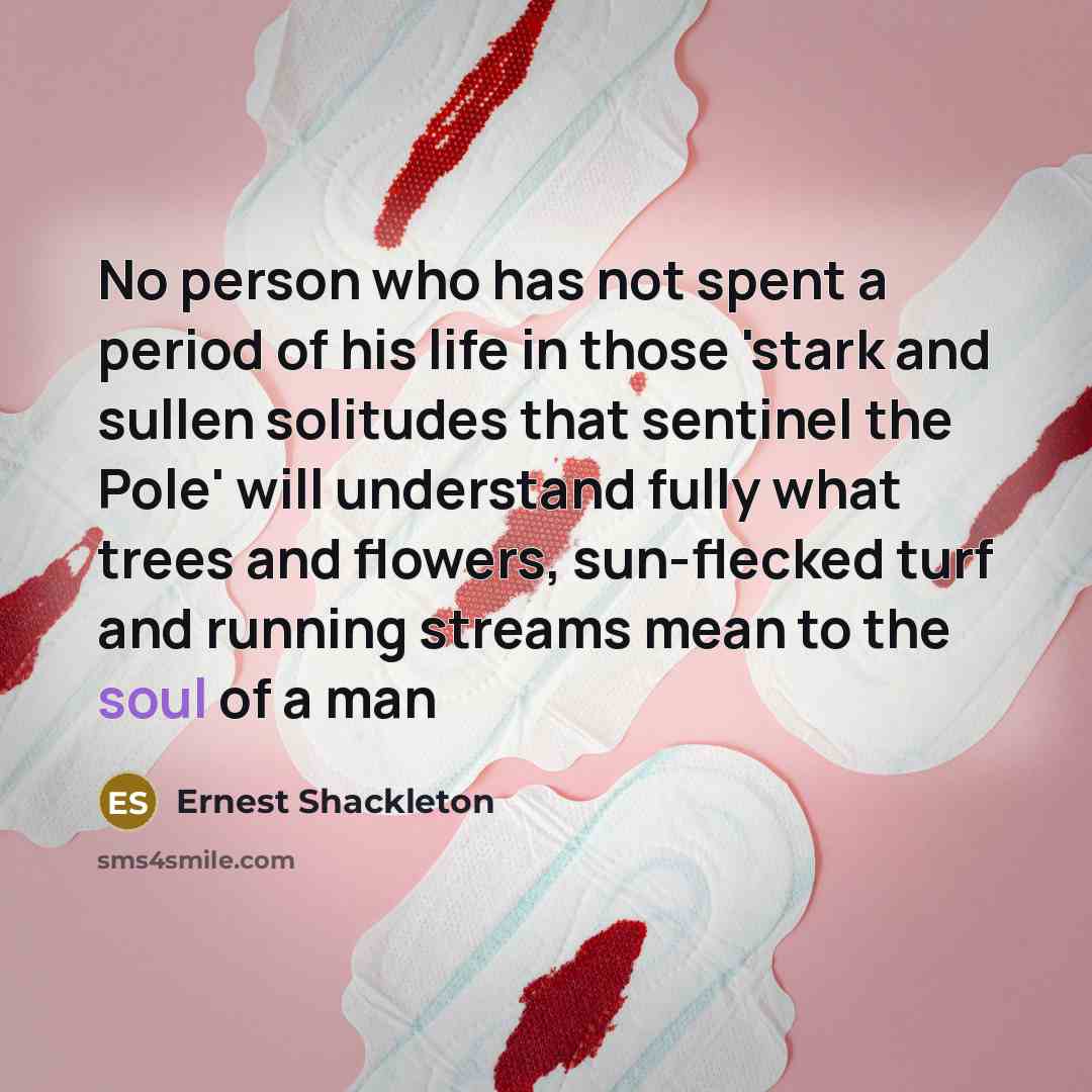 “No person who has not spent a period of his…” quote by Ernest Shackleton