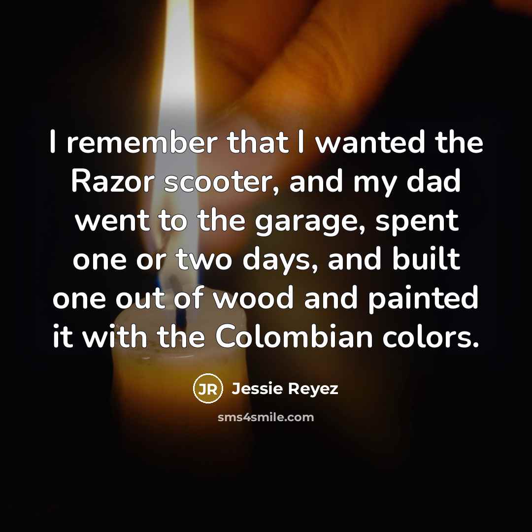 “I remember that I wanted the Razor scooter, and my…” quote by Jessie Reyez