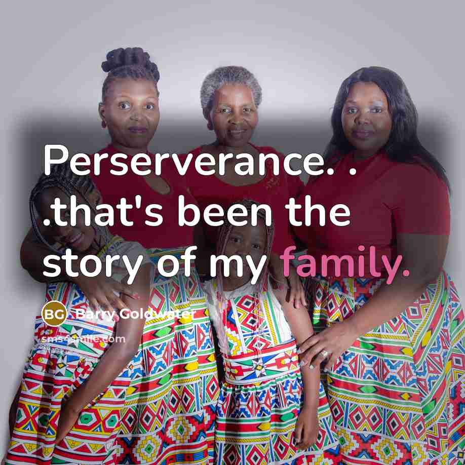 “Perserverance. . .that's been the story of my family.…” quote by Barry Goldwater