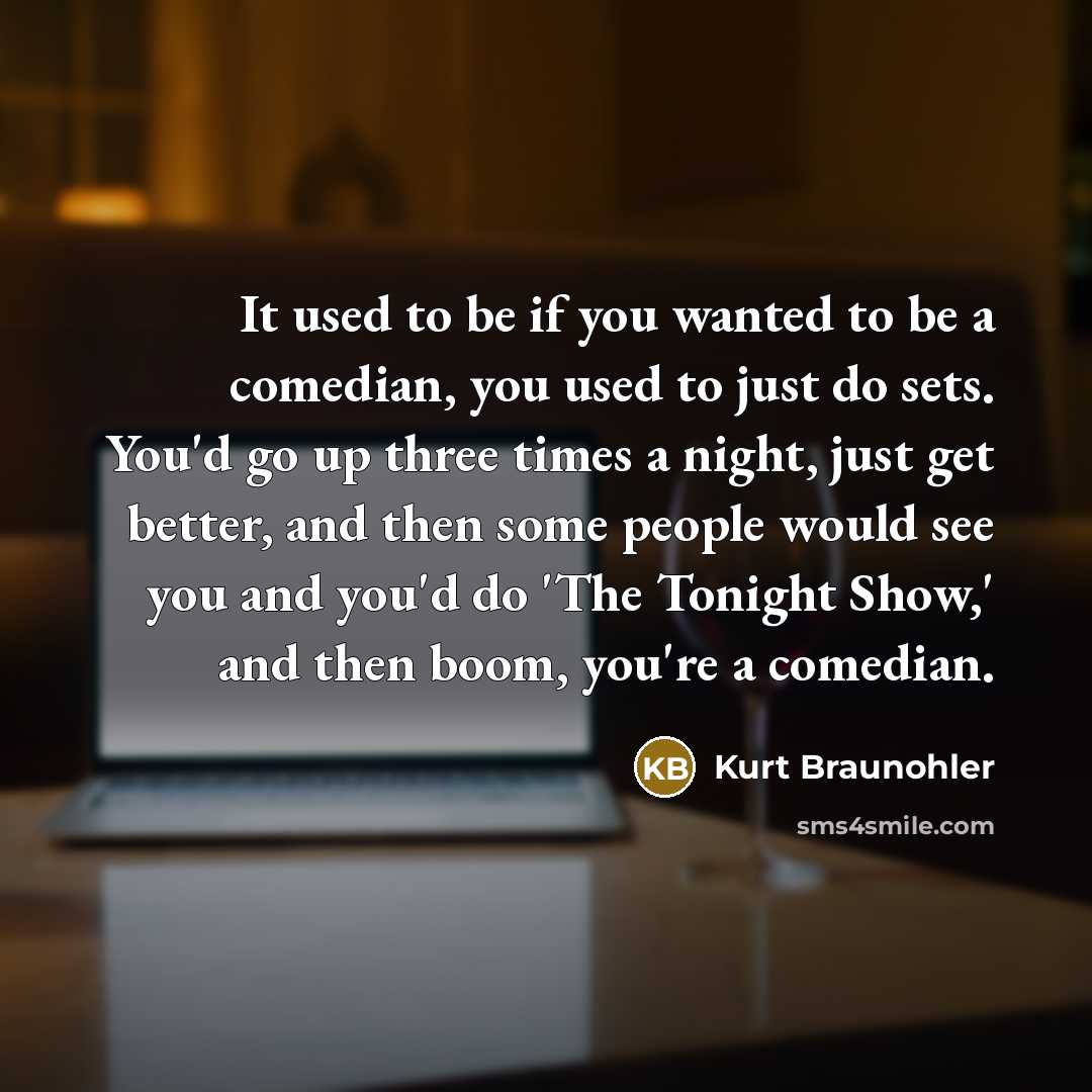 “It used to be if you wanted to be a…” quote by Kurt Braunohler