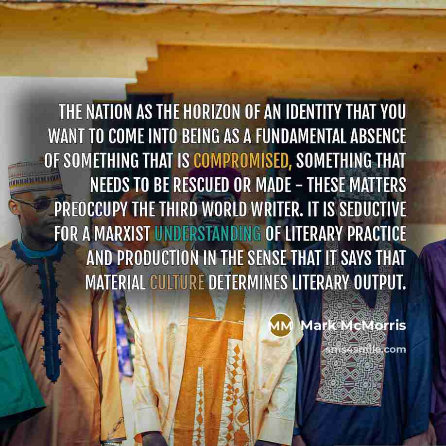 “The nation as the horizon of an identity that you…” quote by Mark McMorris