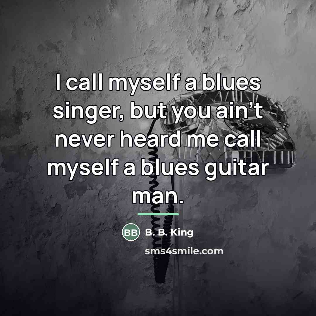 “I call myself a blues singer, but you ain't never…” quote by B. B. King