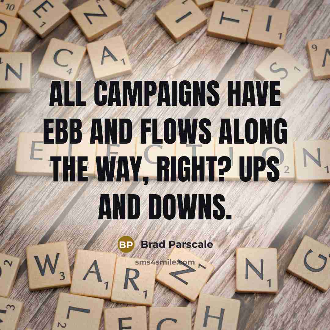 “All campaigns have ebb and flows along the way, right? Ups and downs.” quote by Brad Parscale