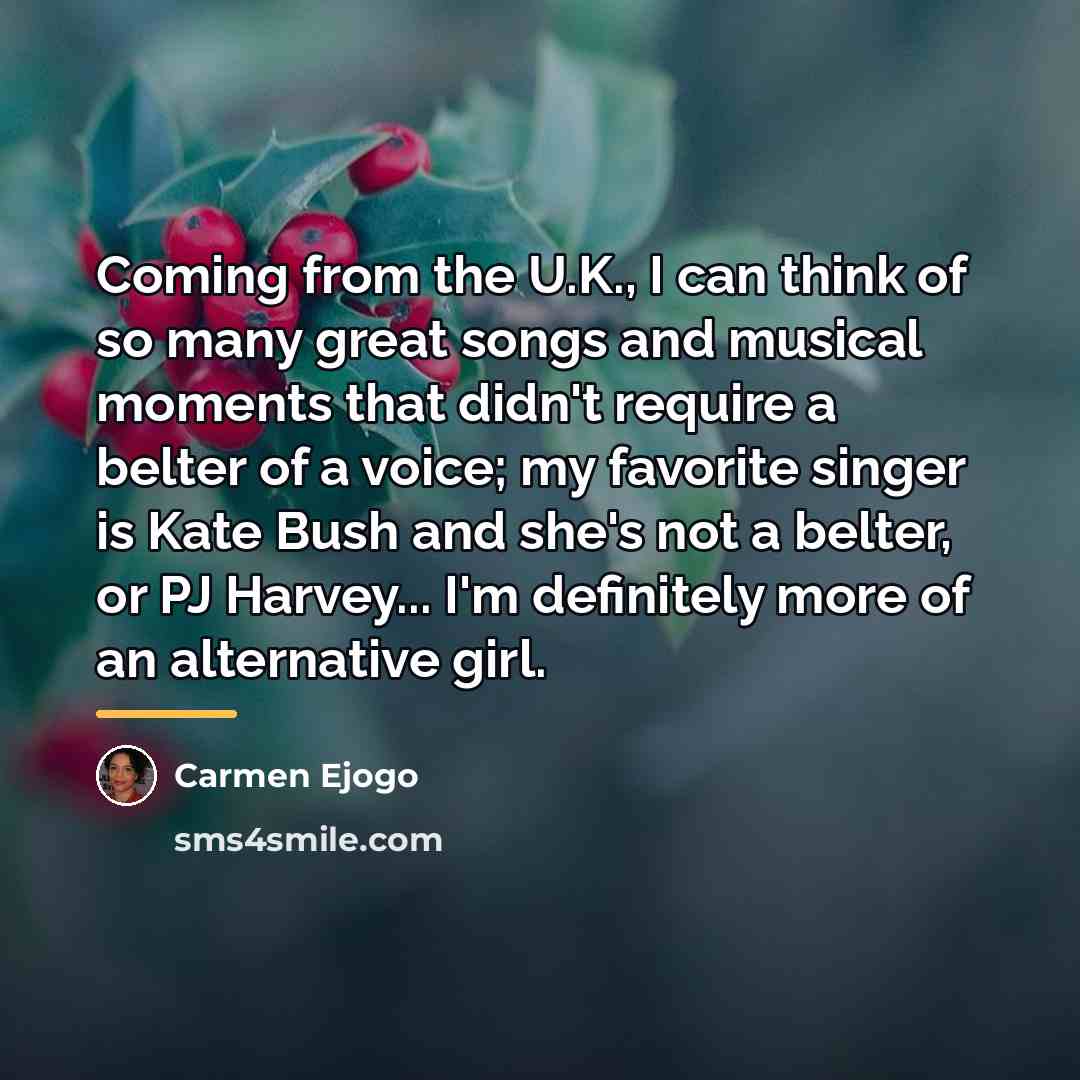“Coming from the U.K., I can think of so many…” quote by Carmen Ejogo