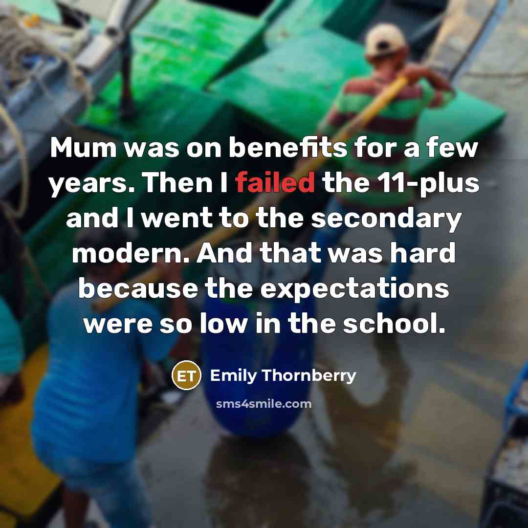 “Mum was on benefits for a few years. Then I…” quote by Emily Thornberry