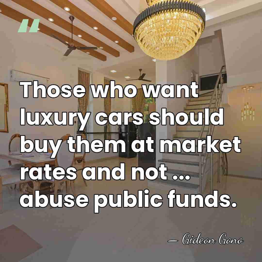 Those who want luxury cars should buy them at market rates and&hellip; - Gideon Gono