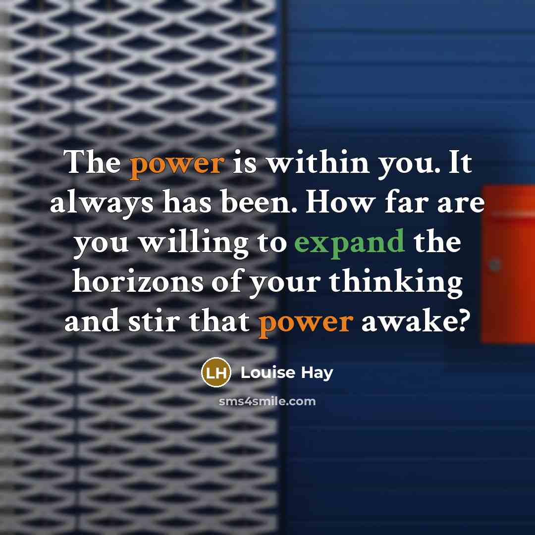 “The power is within you. It always has been. How…” quote by Louise Hay