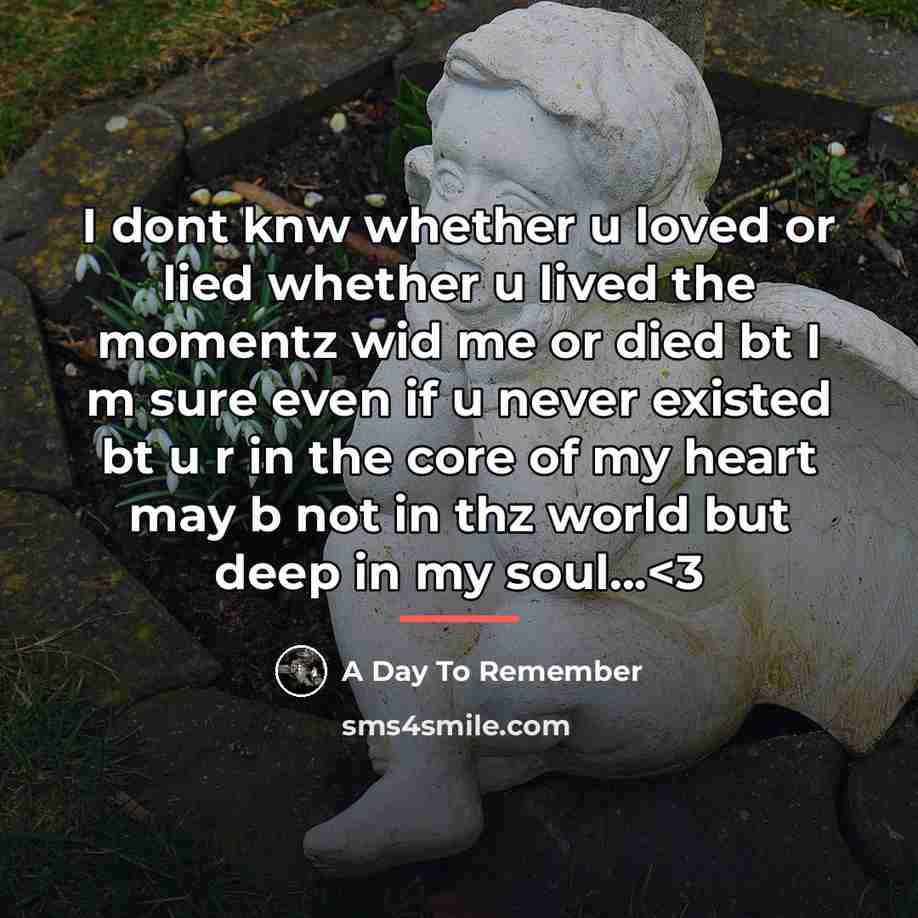 “I dont knw whether u loved or lied whether u…” quote by A Day To Remember