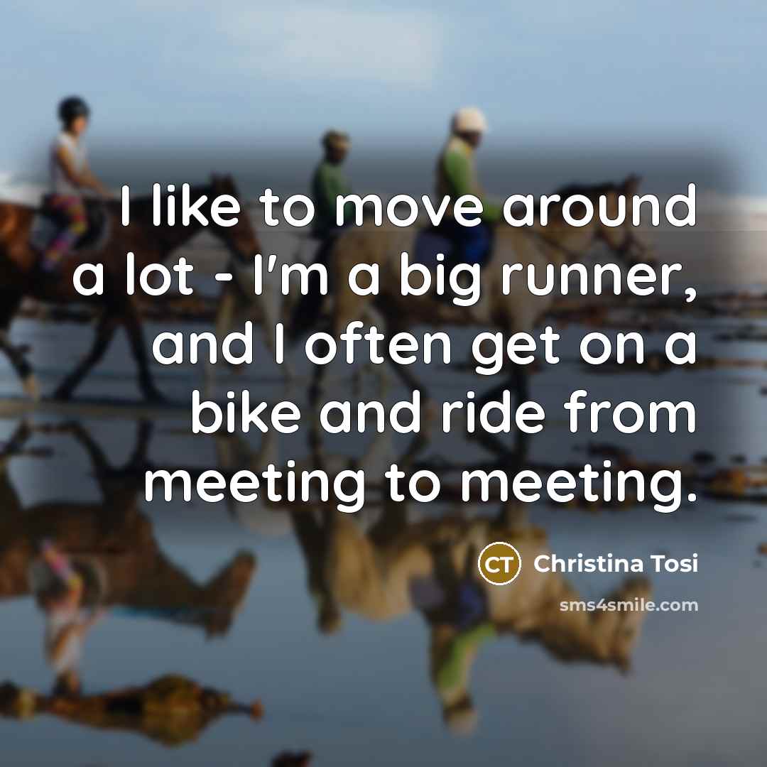 “I like to move around a lot - I'm a…” quote by Christina Tosi
