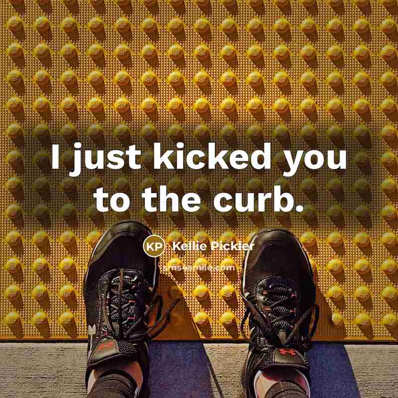 “I just kicked you to the curb.…” quote by Kellie Pickler