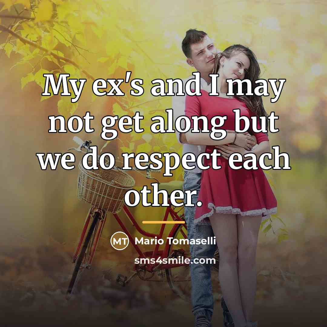“My ex's and I may not get along but we…” quote by Anonymous